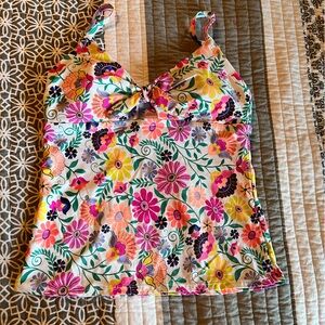Women’s floral tankini top.